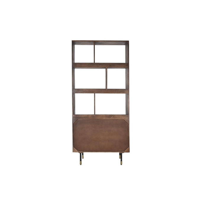 DKD Home Decor Estanteria Marron Oscuro Dorado Mango Metal 90 x 200 x 35 cm DKD Home Decor Estanteria Marron Oscuro Dorado Mango Metal 90 x 200 x 35 cm