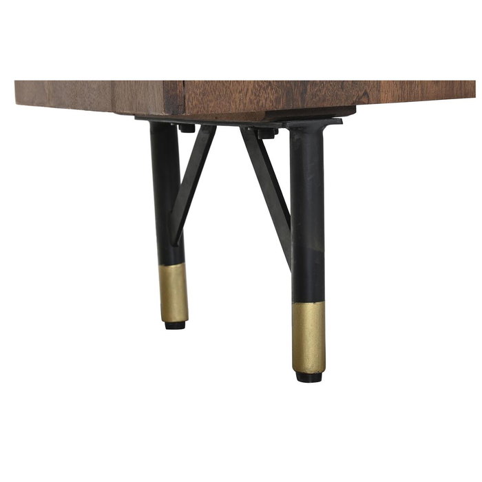 DKD Home Decor Estanteria Marron Oscuro Dorado Mango Metal 90 x 200 x 35 cm DKD Home Decor Estanteria Marron Oscuro Dorado Mango Metal 90 x 200 x 35 cm