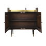 DKD Home Decor Estanteria Marron Oscuro Dorado Mango Metal 90 x 200 x 35 cm