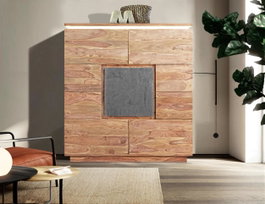 DKD Home Decor Armario Sheesham Marrón 145x40x155