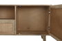 DKD Home Decor Mueble TV Mango y Ratán 180x40x64 Marrón Natural