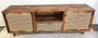 DKD Home Decor Mueble TV Mango y Ratán 180x40x64 Marrón Natural