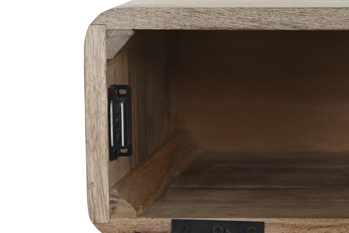 DKD Home Decor Mesita De Noche Balines Marron Natural Mango Ratan 40 x 51 x 51 cm