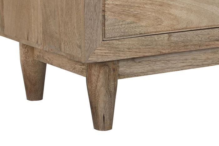 DKD Home Decor Armario Natural Madera Mango y Ratan 40 x 180 x 90 cm Hecho a Mano