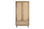 DKD Home Decor Armario Natural Madera Mango y Ratan 40 x 180 x 90 cm Hecho a Mano