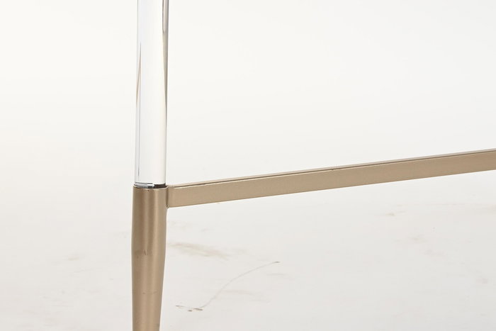 DKD Home Decor Mesa Centro Glam Dorado Transparente Metal Acrilico 87 x 87 x 50 cm