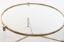 DKD Home Decor Mesa Centro Glam Dorado Transparente Metal Acrilico 87 x 87 x 50 cm