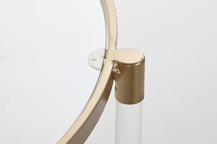 DKD Home Decor Mesa Centro Glam Dorado Transparente Metal Acrilico 87 x 87 x 50 cm