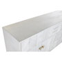 DKD Home Decor Buffet de Mango y Latón Cruz Rombo Blanco