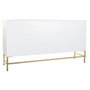 DKD Home Decor Buffet de Mango y Latón Cruz Rombo Blanco