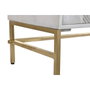 DKD Home Decor Buffet de Mango y Latón Cruz Rombo Blanco