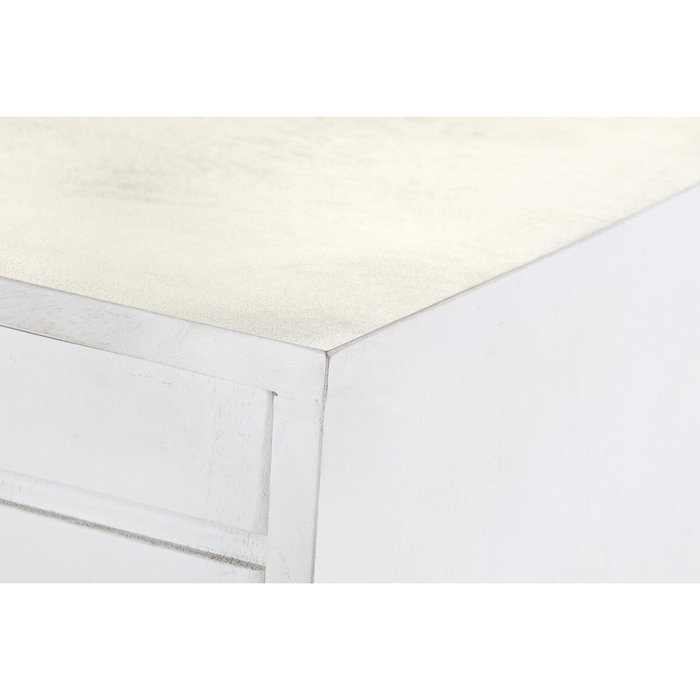 DKD Home Decor Buffet de Mango y Latón Cruz Rombo Blanco
