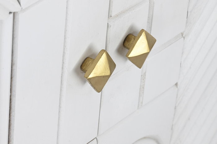 DKD Home Decor Buffet Moderno Cruz rombo Blanco Dorado 157 x 43 x 84 cm