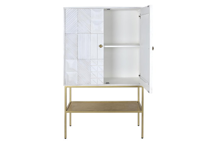 DKD Home Decor Aparador Moderno Blanco Dorado 44 x 152 x 91 cm