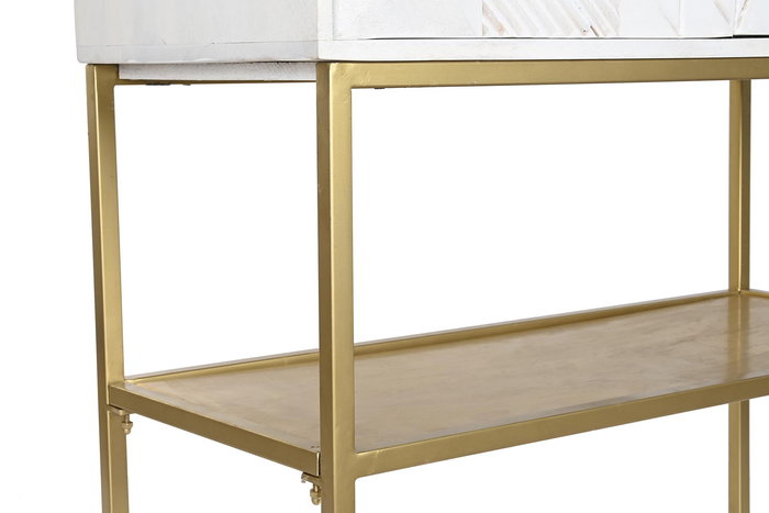 DKD Home Decor Aparador Moderno Blanco Dorado 44 x 152 x 91 cm