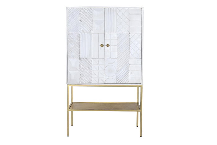 DKD Home Decor Aparador Moderno Blanco Dorado 44 x 152 x 91 cm