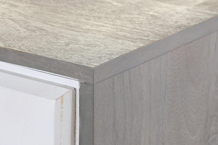 DKD Home Decor Buffet Blanco Dorado 152 x 84 x 43 cm Mango Metal 4 Puertas Hecho a Mano