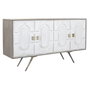 DKD Home Decor Buffet de Mango y Metal Blanco y Dorado