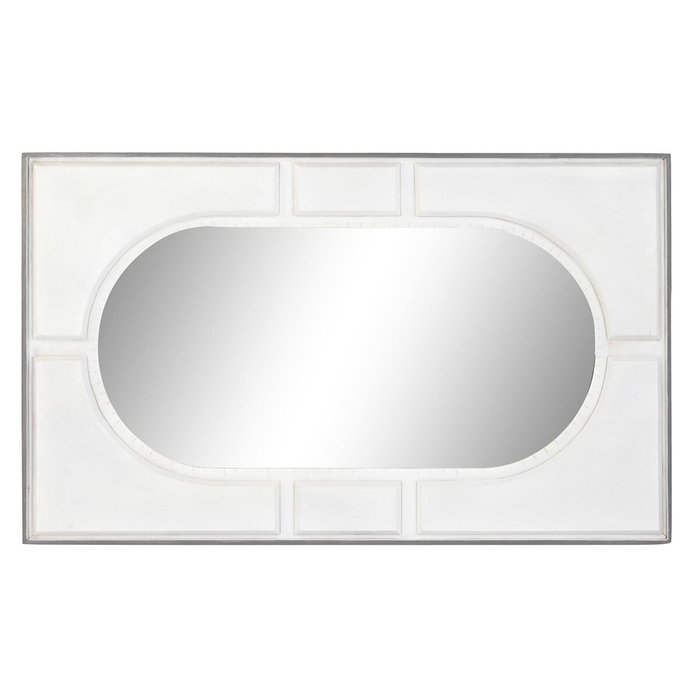 DKD Home Decor Espejo de Mango Rombo Blanco 154x94x4 cm