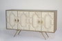 DKD Home Decor Espejo de Mango Rombo Blanco 154x94x4 cm