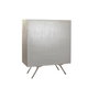 DKD Home Decor Aparador Cruz Rombo de Mango y Latón Blanco