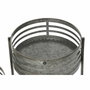DKD Home Decor Macetero de Metal y Hierro Gris 47x35x72 cm