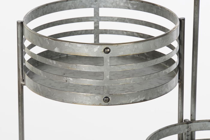 DKD Home Decor Macetero Loft Gris Metal Hierro 35 x 72 x 47 cm