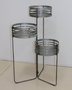 DKD Home Decor Macetero de Metal y Hierro Gris 47x35x72 cm