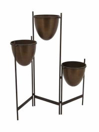 DKD Home Decor Macetero Metálico Cobrizo 35x26,5x105 cm