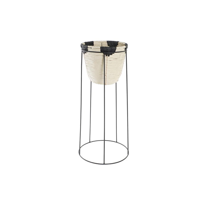 DKD Home Decor Macetero de Fibra y Metal Natural 30x30x62 cm DKD Home Decor Macetero de Fibra y Metal Natural 30x30x62 cm