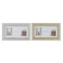 DKD Home Decor Marco Multifoto LUXURY para 3 Fotos, Surtido Dorado y Plateado