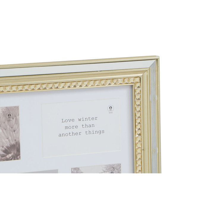DKD Home Decor Marco Multifoto LUXURY 5 Fotos Dorado y Plateado
