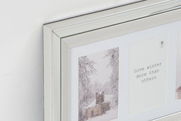 DKD Home Decor Marco Multifoto Tradicional Dorado Plateado 2 x 47 x 29 cm con 3 Fotos (2 Unidades)