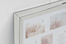 DKD Home Decor Marco Multifoto Tradicional Dorado Plateado 5 Fotos 47 x 40 x 2 cm