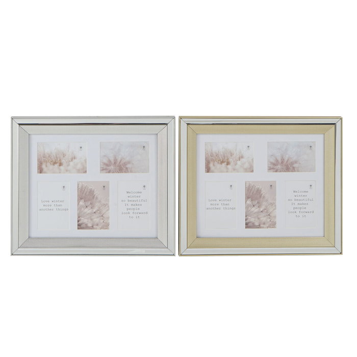 DKD Home Decor Marco Multifoto Colección MIRROR para 5 Fotos, Surtido de Colores