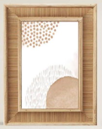 DKD Home Decor Marco de Foto 10X15 Scandi Natural MDF 24 x 19 x 1.5 cm