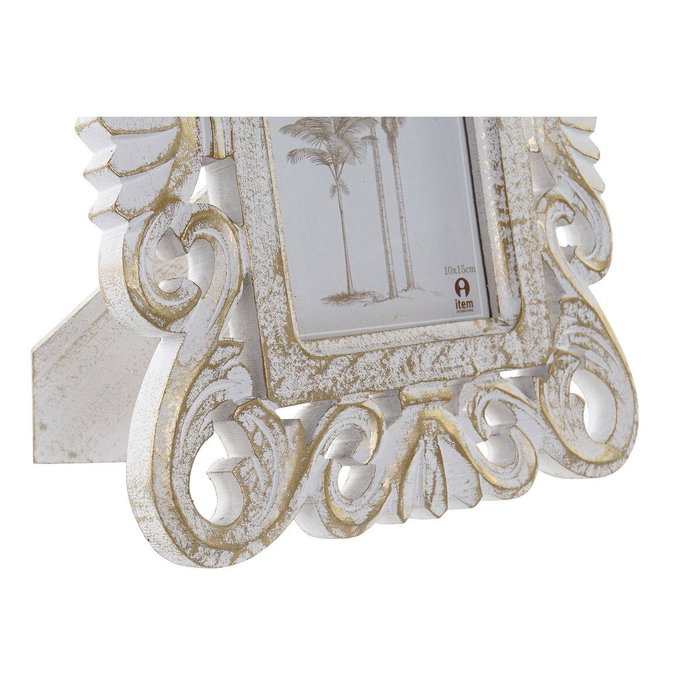 Marco Foto 10X15 Indio DKD Home Decor Blanco 2.5 x 27 x 21 cm