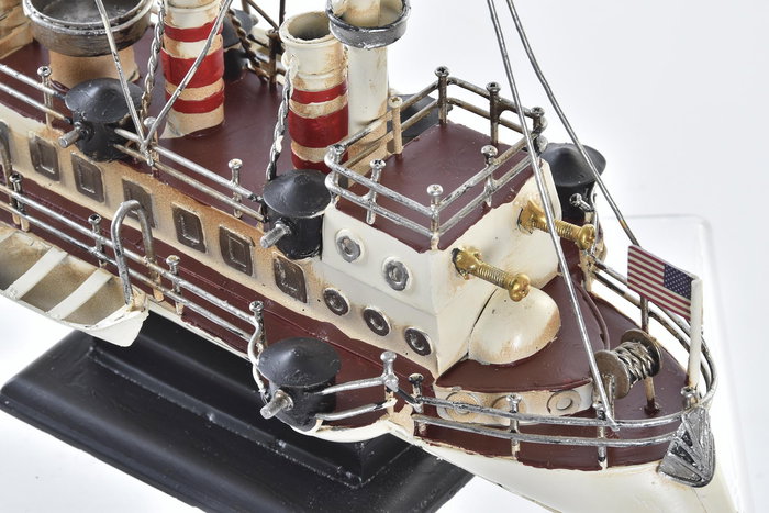 DKD Home Decor Vehiculo Decoracion Vintage Blanco Negro Metal 13 x 22 x 32 cm DKD Home Decor Vehiculo Decoracion Vintage Blanco Negro Metal 13 x 22 x 32 cm