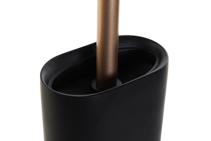 DKD Home Decor Escobillero Resina Negro Dorado 6 x 40 x 10 cm