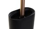 DKD Home Decor Escobillero Resina Negro Dorado 6 x 40 x 10 cm