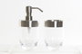 DKD Home Decor Set de 2 Piezas Baño Básicos Plateado Transparente Ps 7.5 x 16.5 x 10 cm