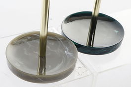 DKD Home Decor Espejo Glam Colección Glam Natural Verde Oscuro Gris Resina Metal 18 x 13 x 32 cm (2 Unidades)