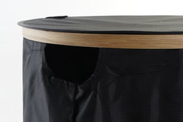 DKD Home Decor Cesta Ropa Basicos Negro Natural 44 x 57 x 44 cm