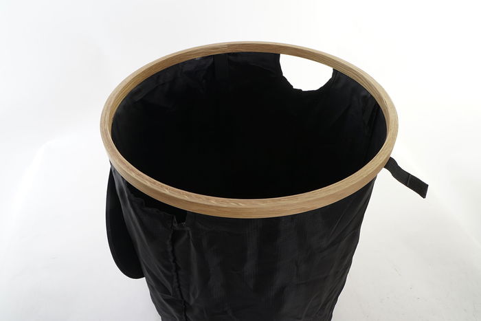 DKD Home Decor Cesta Ropa Basicos Negro Natural 44 x 57 x 44 cm