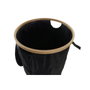DKD Home Decor Cesta de Ropa Roble y Poliéster Negro 44x44x57 cm