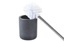 DKD Home Decor Baño Scandi Negro Natural Bambú Dolomita Set 3 Piezas 10.2 x 37.5 x 10.2 cm