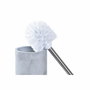 DKD Home Decor Escobillero de Cemento y Acero Inoxidable Gris
