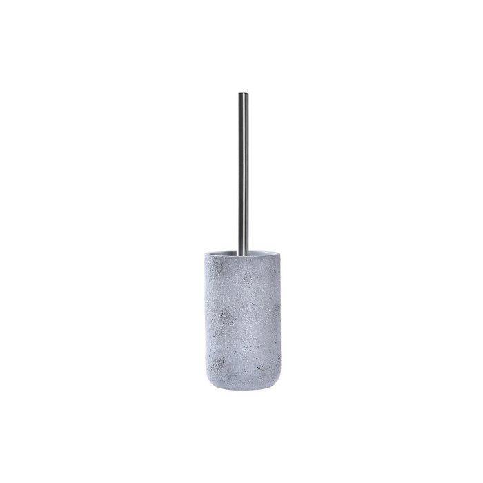 DKD Home Decor Escobillero de Cemento y Acero Inoxidable Gris