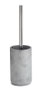 DKD Home Decor Escobillero de Cemento y Acero Inoxidable Gris