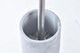 DKD Home Decor Escobillero Scandi Gris Plateado Cemento Inox 10x10x40 cm